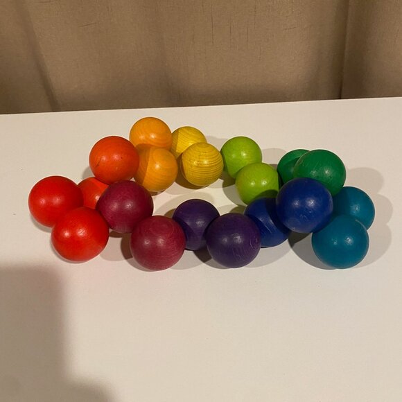 TickiT 73881 Palline In Legno Di Faggio - Set Da 10 Pezzi, Diametro 5 Cm - Gioco Euristico Per Bambini